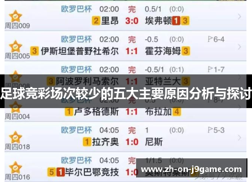足球竞彩场次较少的五大主要原因分析与探讨